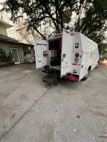 Magnet Plumbing service vehicle on-site for Water Heater Repair in Oronoque Hills South